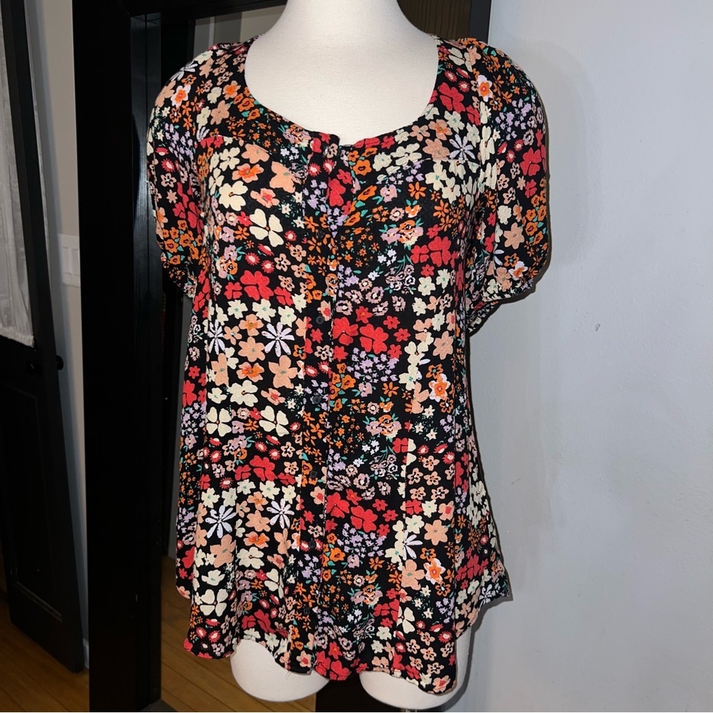 Free People Callie Floral Print Tunic - Size Small